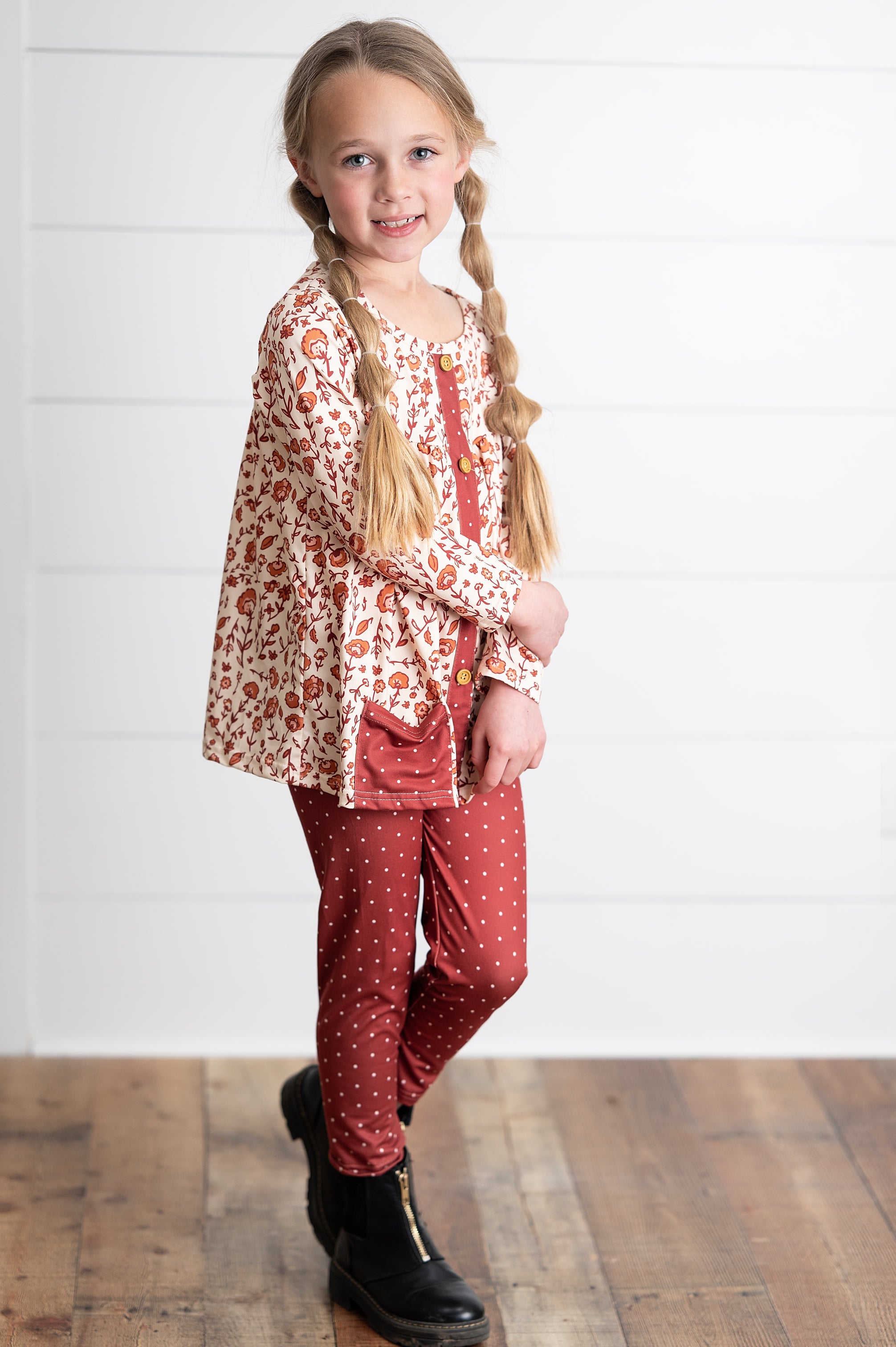 Cinnamon Dot Pant Set