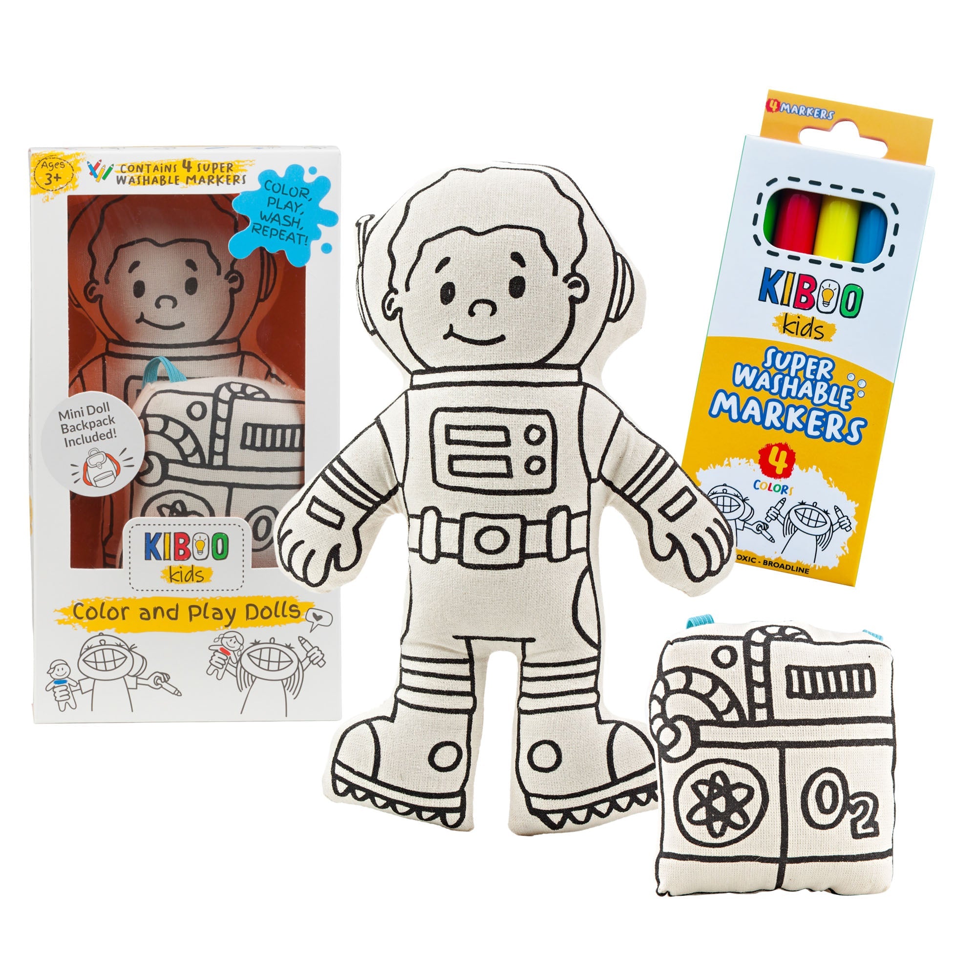 Kiboo Kids Space Explorer: Boy Astronaut Doll With Mini Space Pack - Educational And Imaginative Play Toy