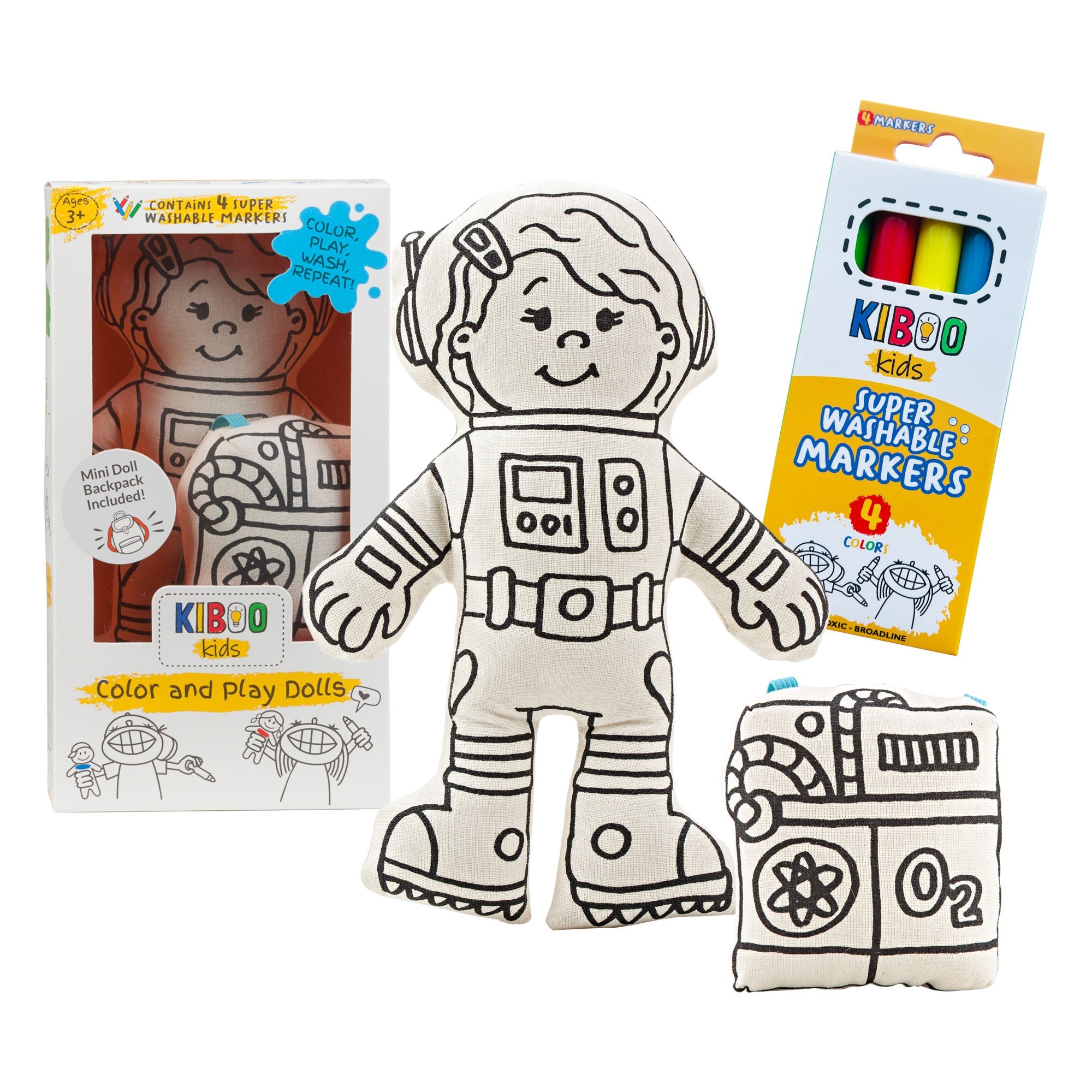Kiboo Kids Space Explorer: Girl Astronaut Doll With Mini Space Pack - Educational And Imaginative Play Toy