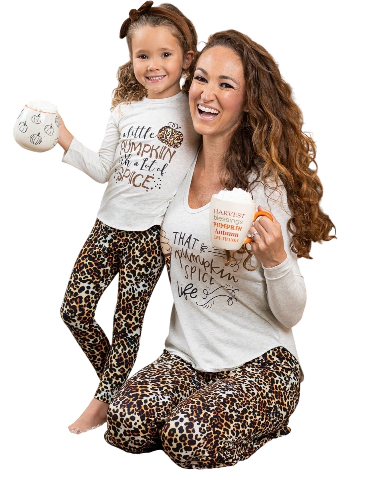 Mommy And Me Pumpkin Spice Life Pajama Set