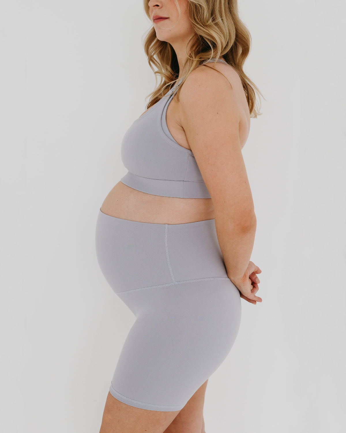 Axk Core Maternity Bike Short - Light Gray