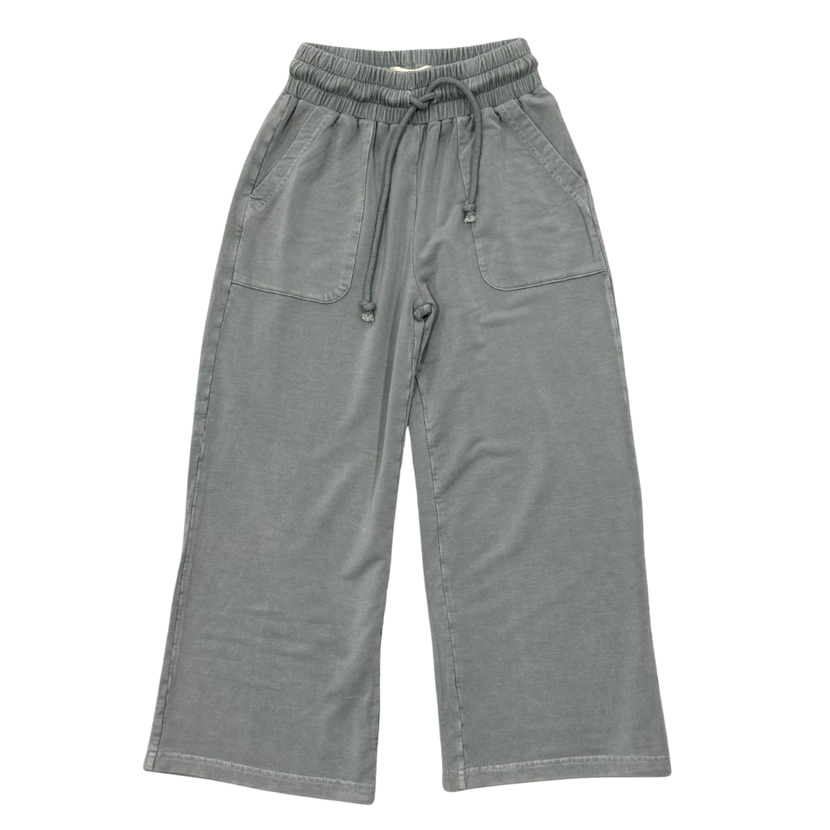 Girls Acid Wash Comfy Pant In Shadow Green