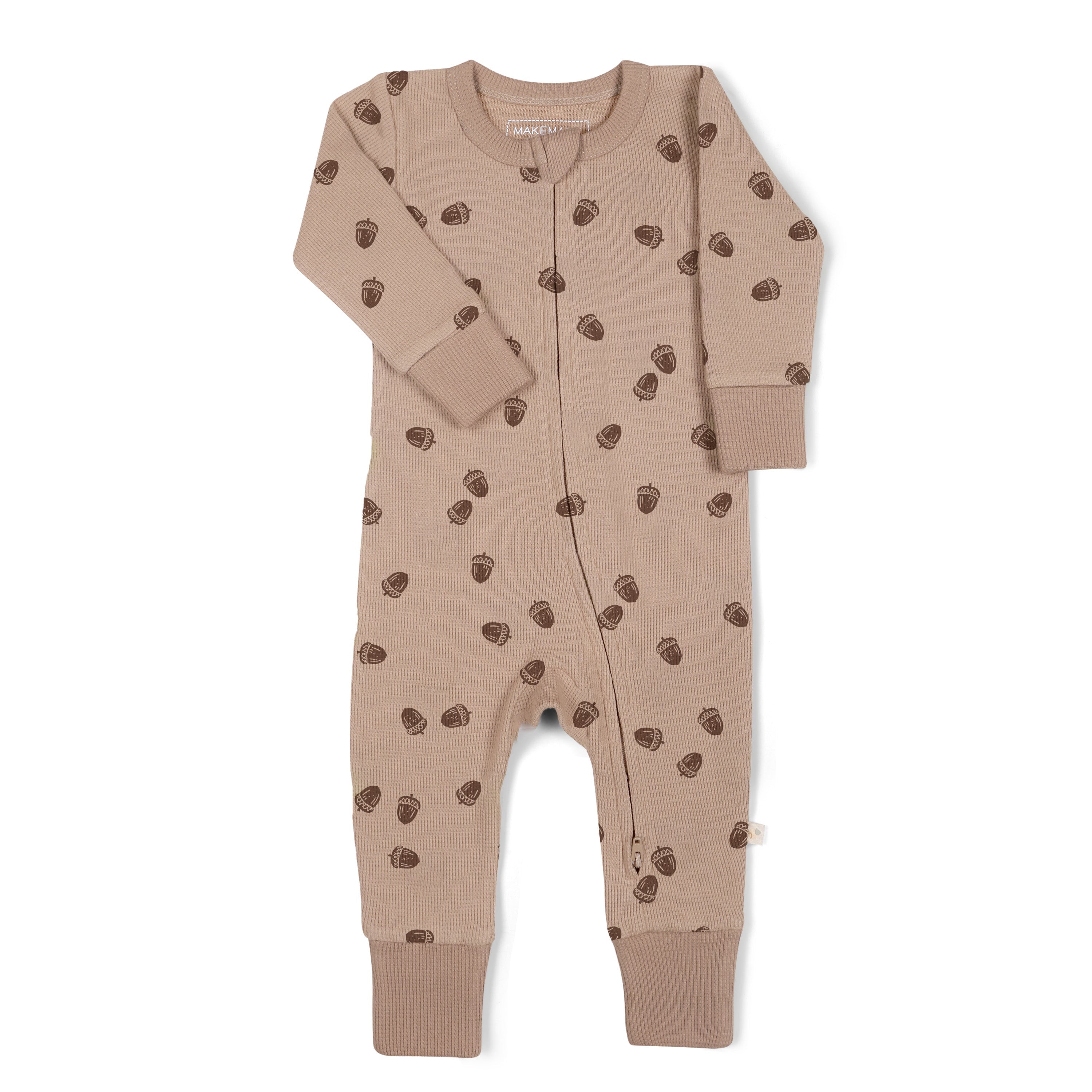 Organic 2-way Zip Romper - Acorn