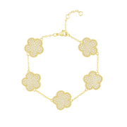 Adeline Clover Pave Bracelet