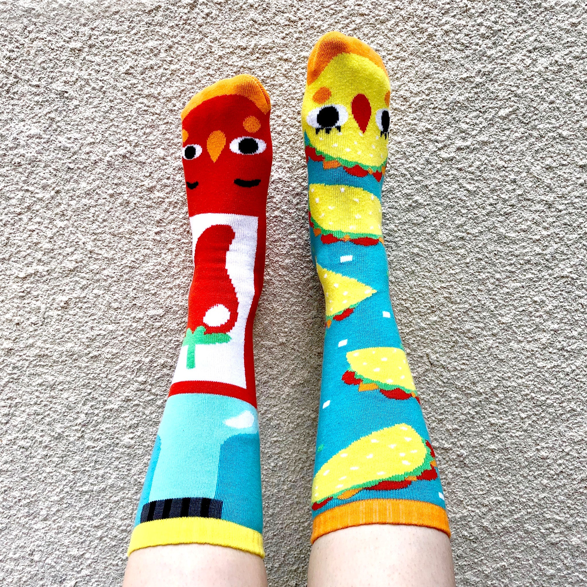 Taste Buds Taco & Hot Sauce Socks