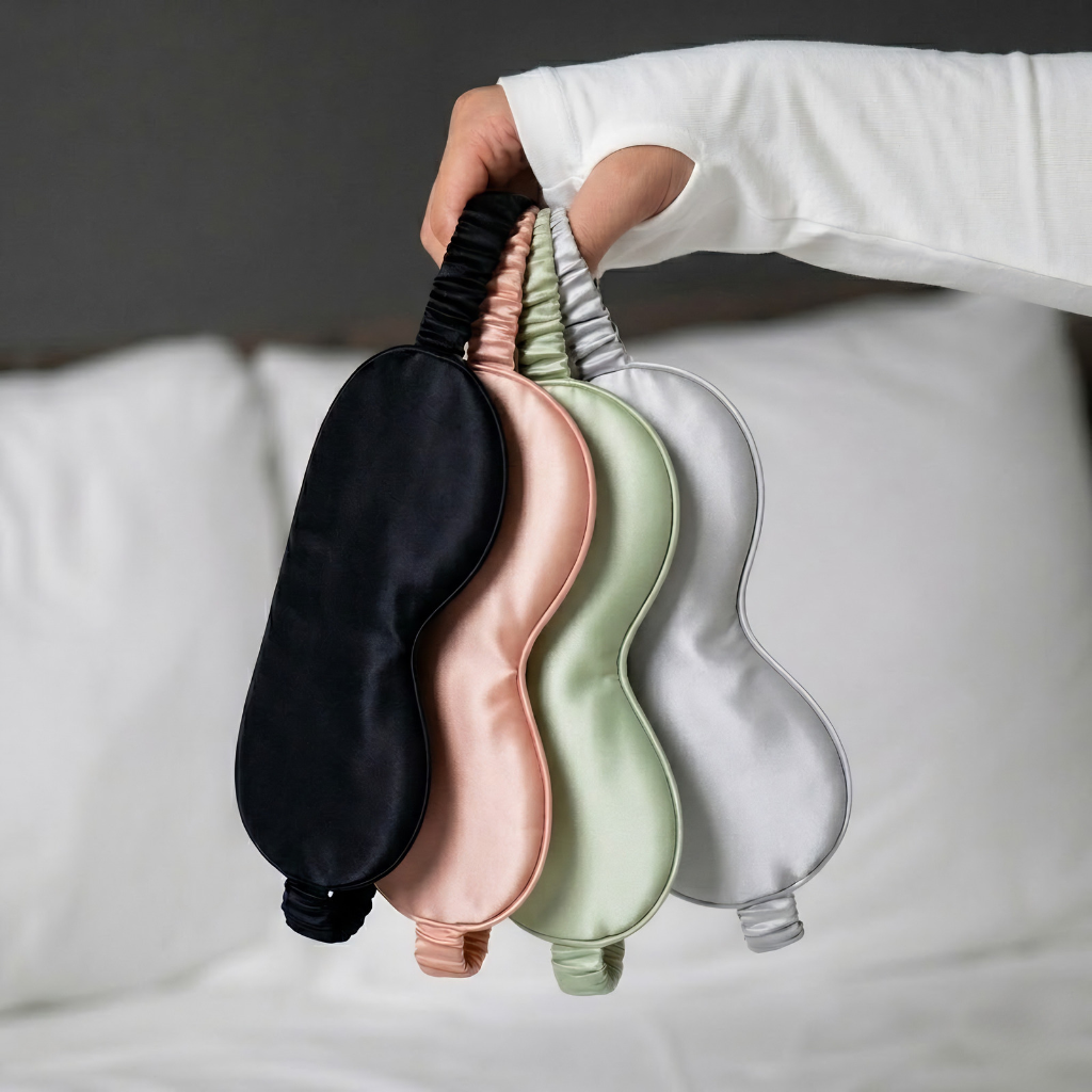 100%  Mulberry Silk Sleep Mask For Adults - Blackout Eye Mask