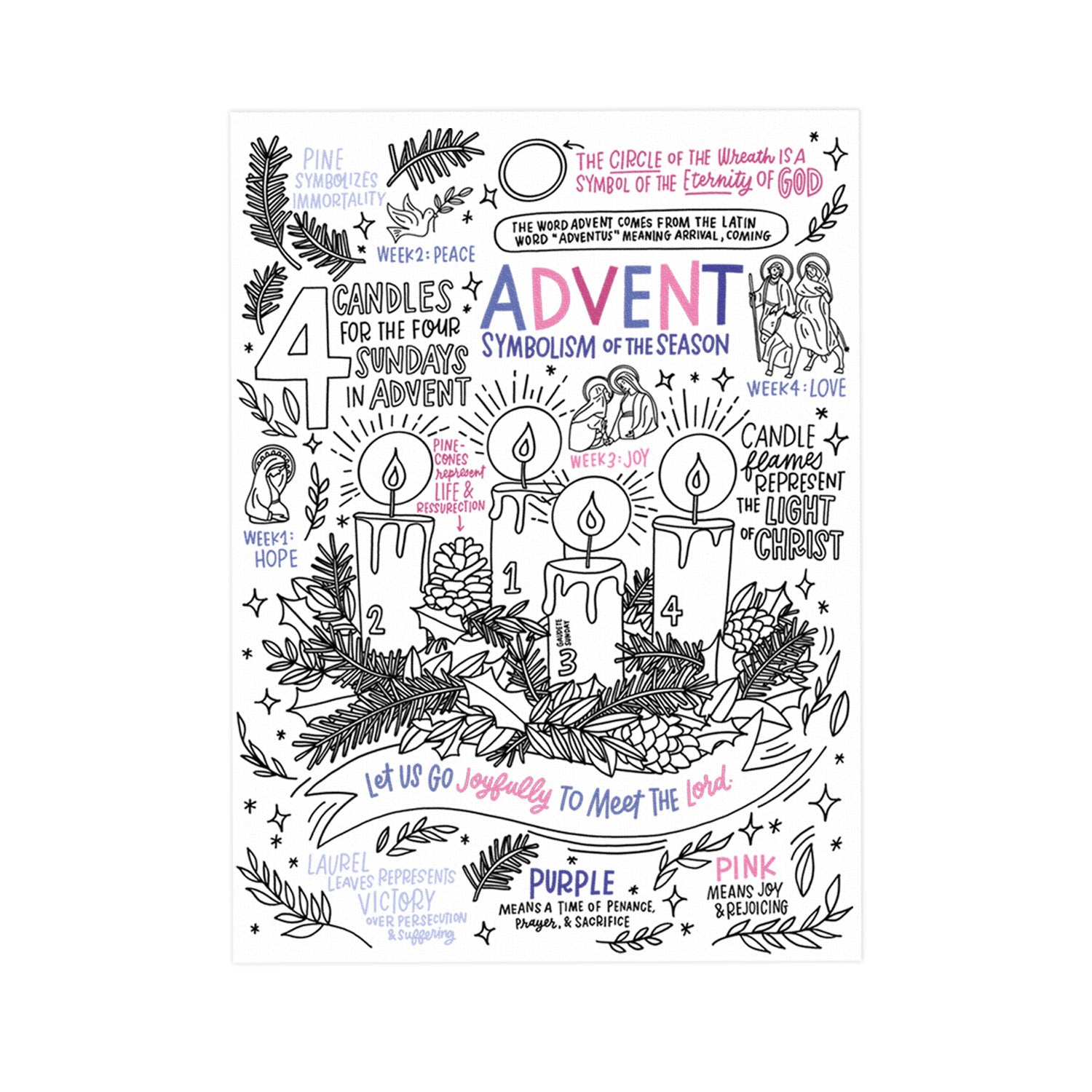 Advent Jumbo Activity Sheet - 3 Pack