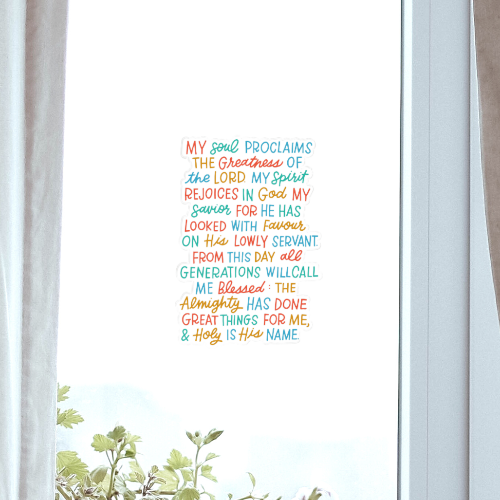 The Magnificat Prayer Window Cling