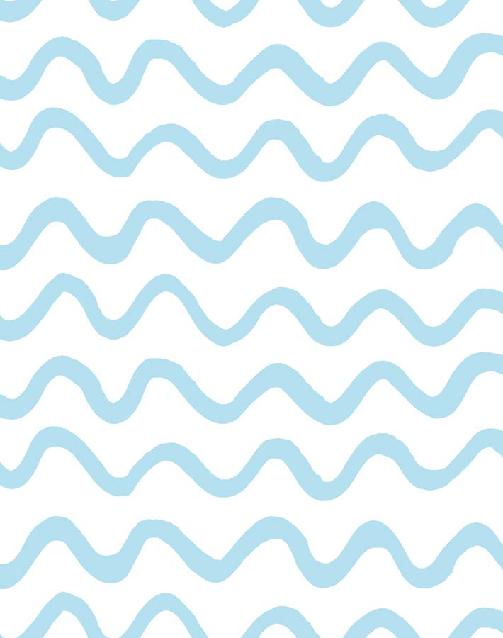 'aegean Waves' Wallpaper By Tea Collection - Baby Blue