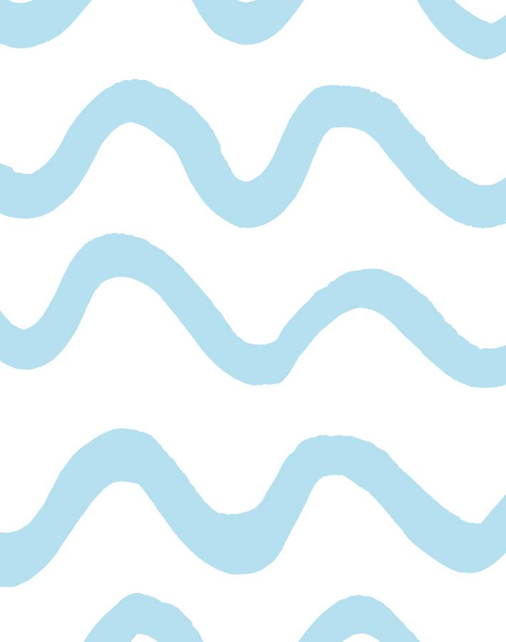 'aegean Waves' Wallpaper By Tea Collection - Baby Blue