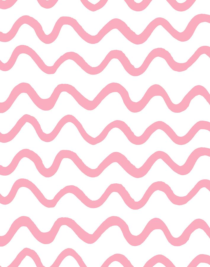 'aegean Waves' Wallpaper By Tea Collection - Bubblegum
