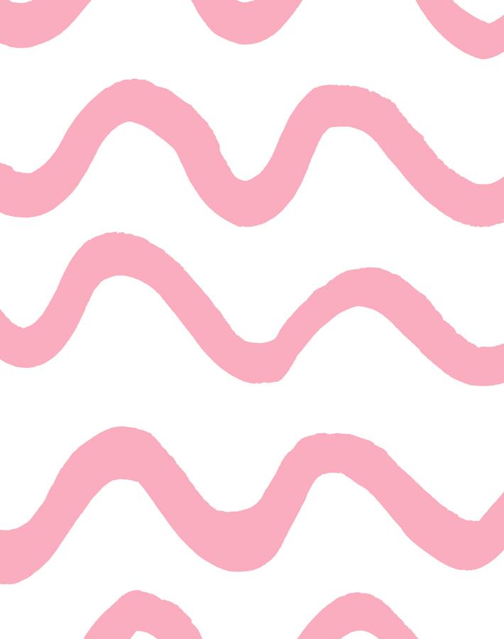 'aegean Waves' Wallpaper By Tea Collection - Bubblegum