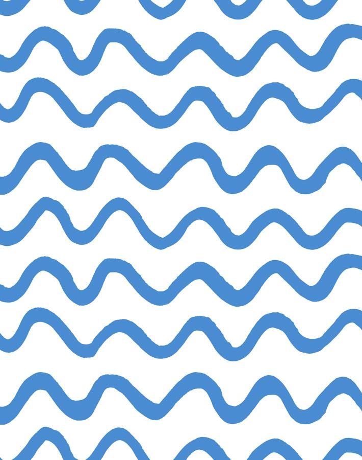 'aegean Waves' Wallpaper By Tea Collection - Cerulean