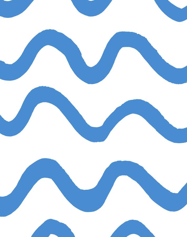 'aegean Waves' Wallpaper By Tea Collection - Cerulean