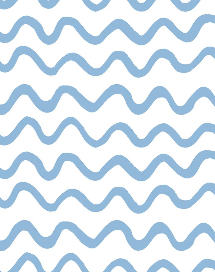 'aegean Waves' Wallpaper By Tea Collection - Cornflower