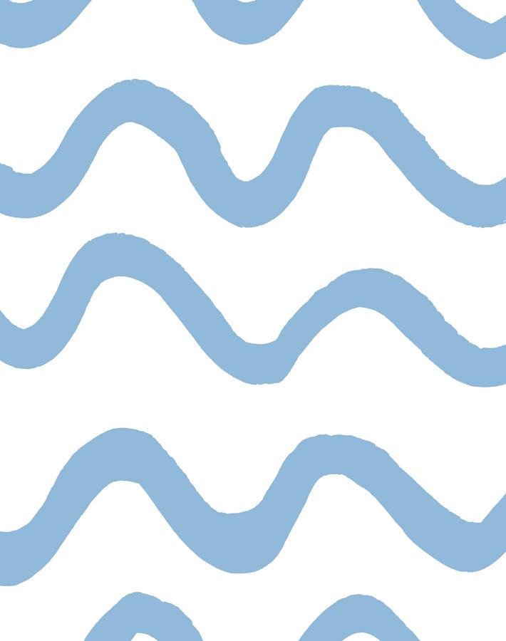 'aegean Waves' Wallpaper By Tea Collection - Cornflower