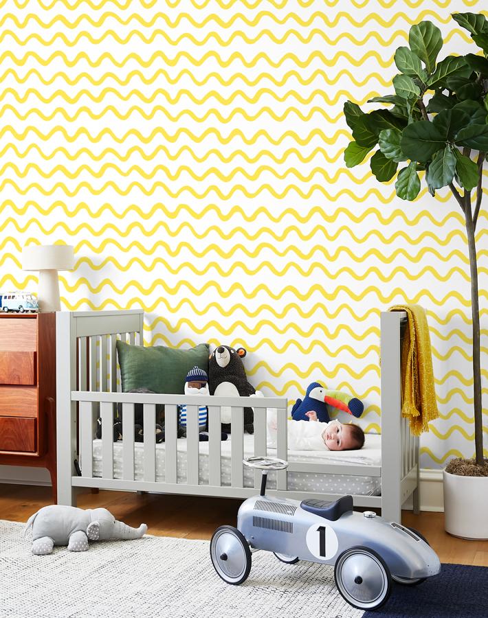 'aegean Waves' Wallpaper By Tea Collection - Daffodil