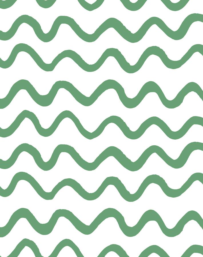 'aegean Waves' Wallpaper By Tea Collection - Green