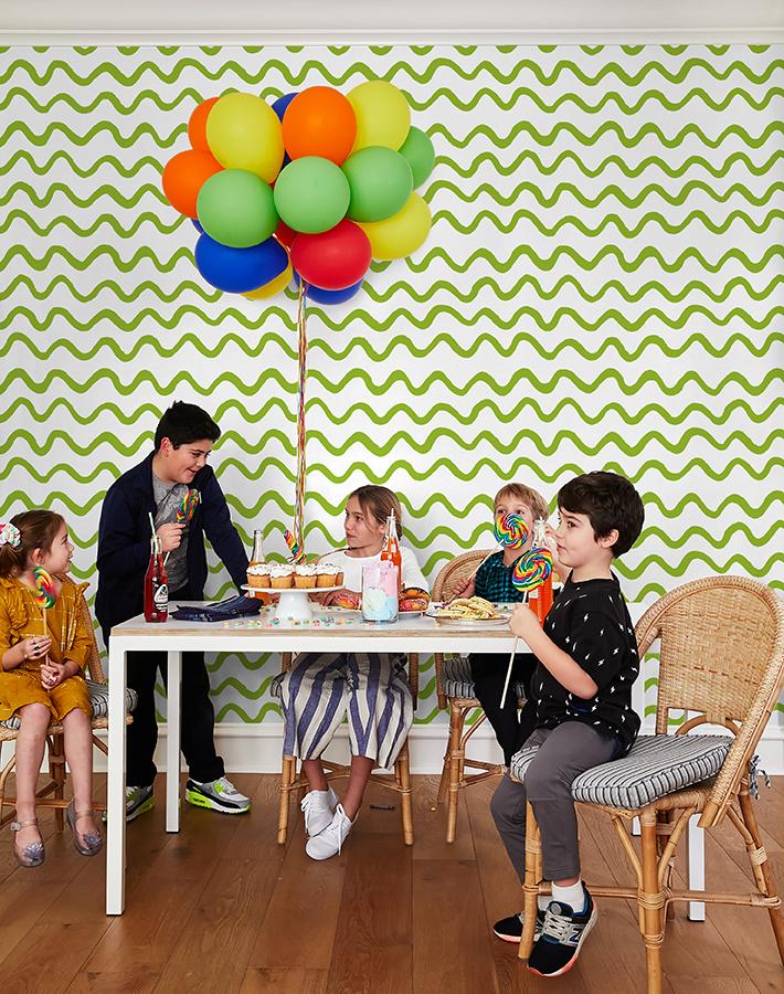 'aegean Waves' Wallpaper By Tea Collection - Lime