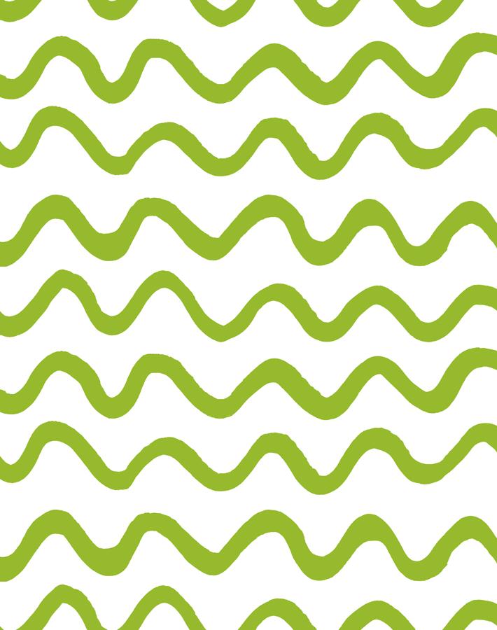 'aegean Waves' Wallpaper By Tea Collection - Lime