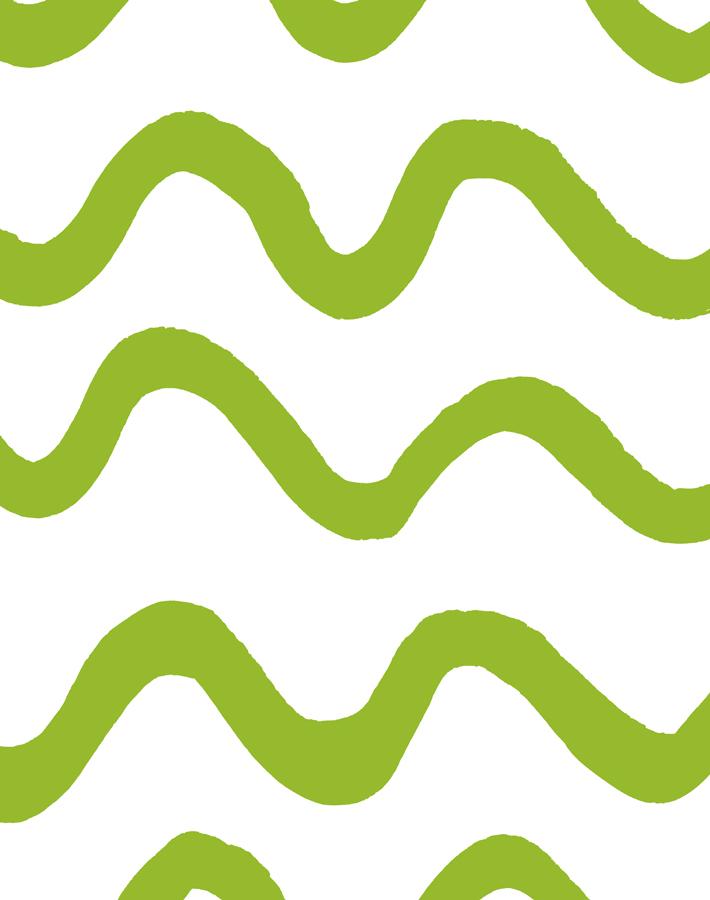 'aegean Waves' Wallpaper By Tea Collection - Lime