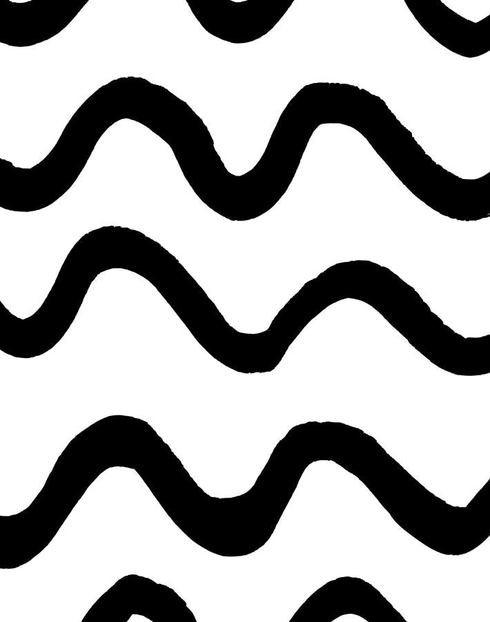 'aegean Waves' Wallpaper By Tea Collection - Onyx