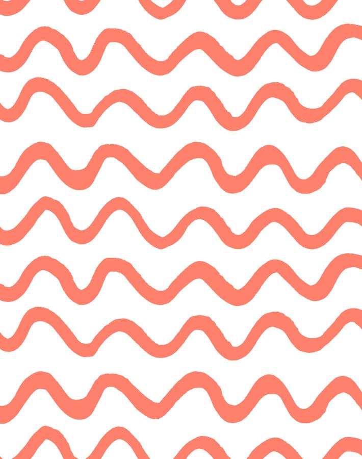 'aegean Waves' Wallpaper By Tea Collection - Watermelon