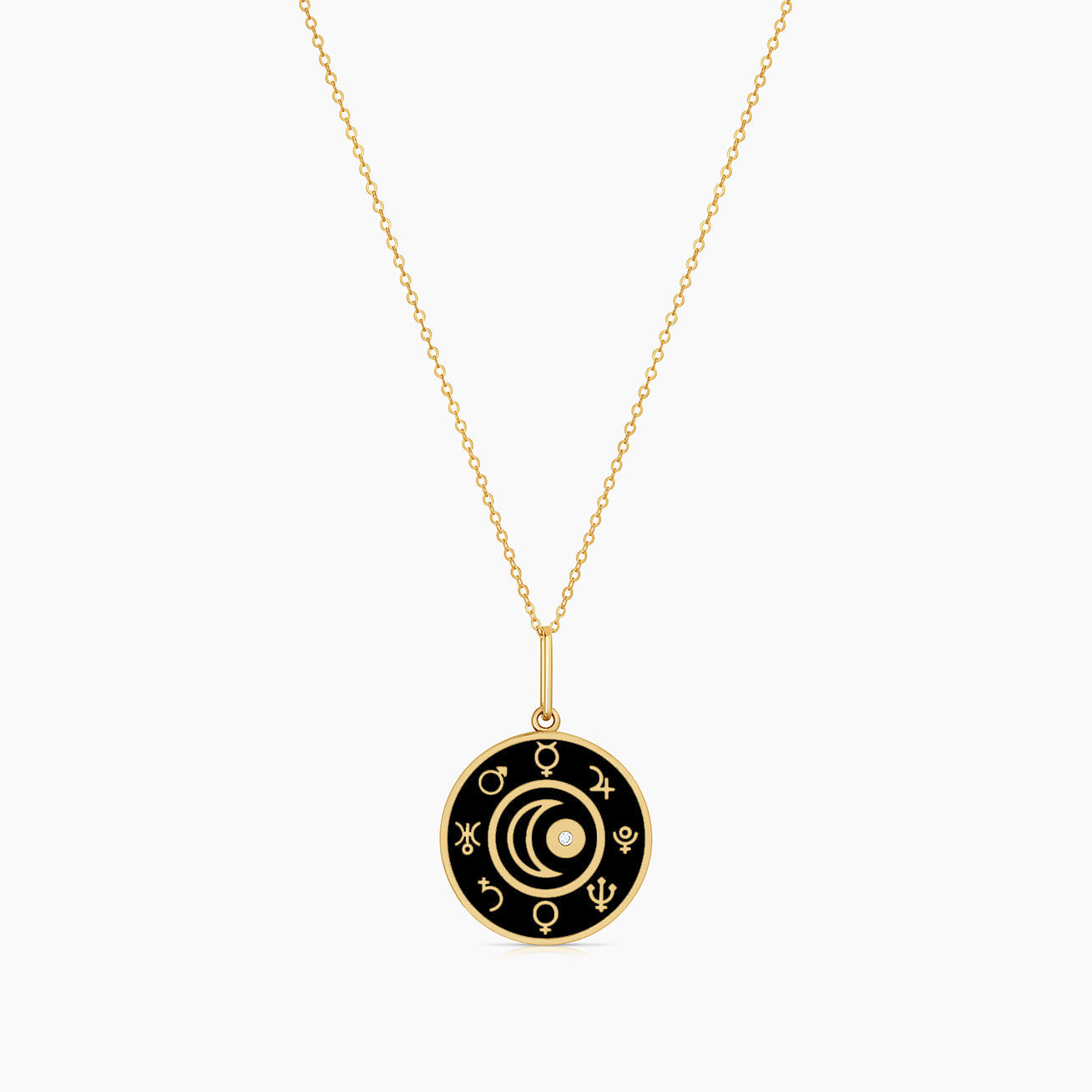 Alchemy Black Enamel Necklace