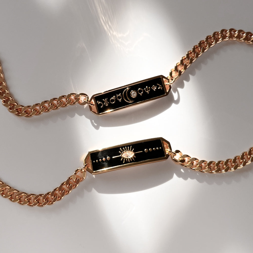 Talisman Black Enamel Bracelet