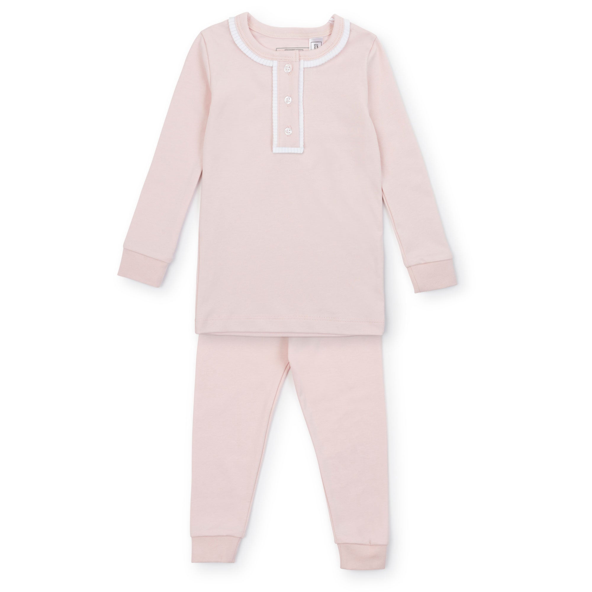 Alden Girls' Pima Cotton Pajama Pant Set - Light Pink