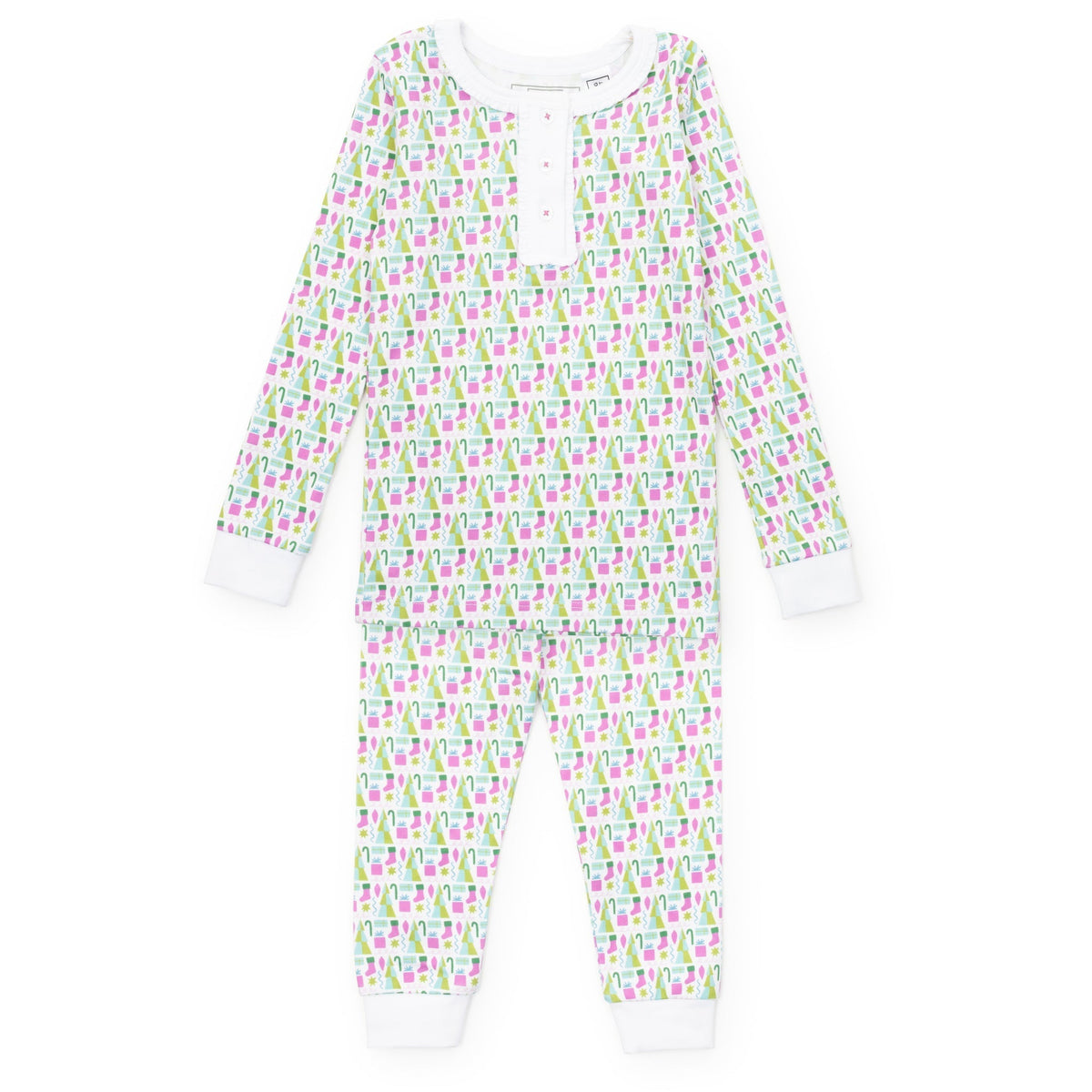 Alden Girls' Pajama Pant Set - Mod Holiday Pink