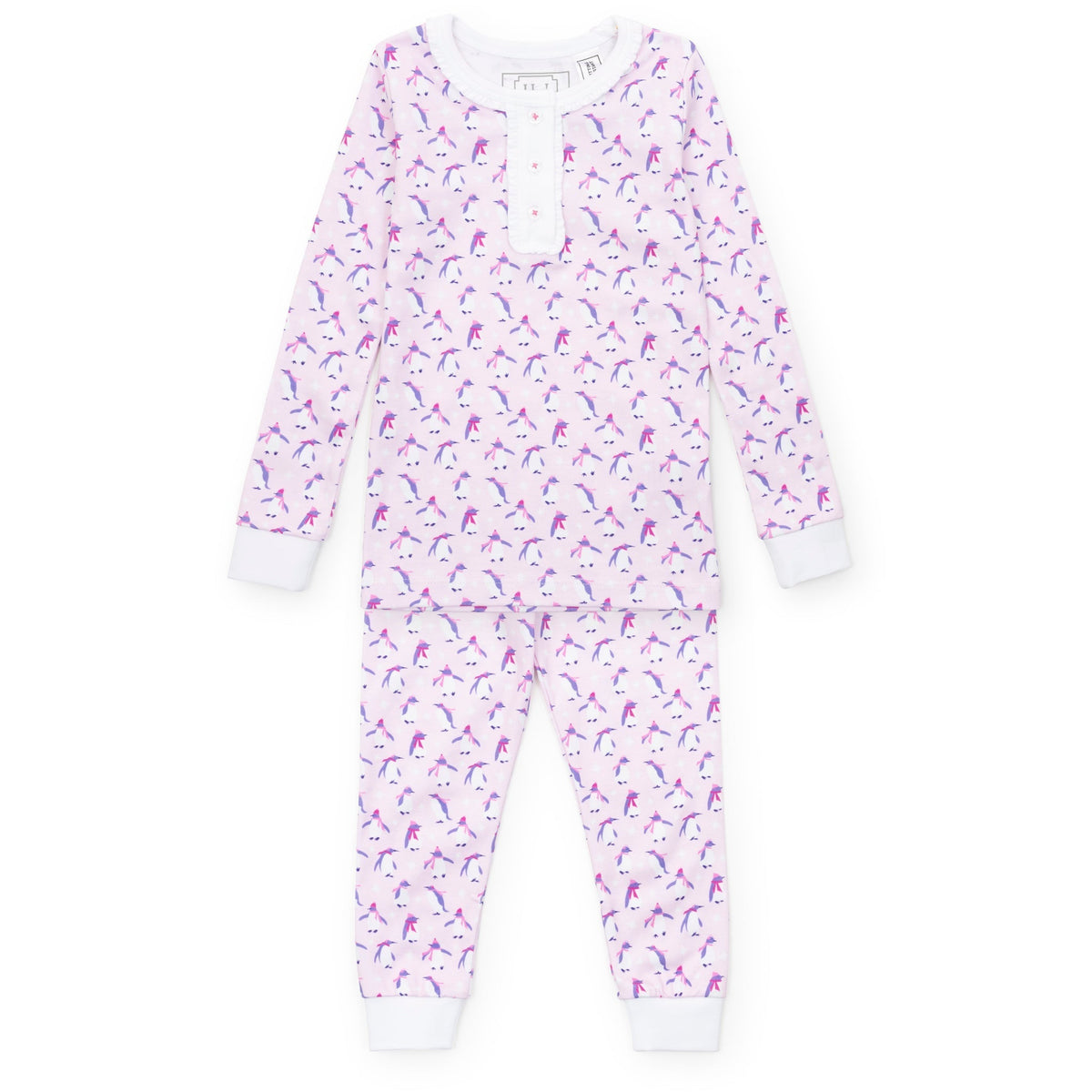 Alden Girls' Pajama Pant Set - Penguin Party Pink