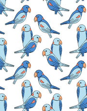 'alexandrine Parakeet' Wallpaper By Tea Collection - Blue