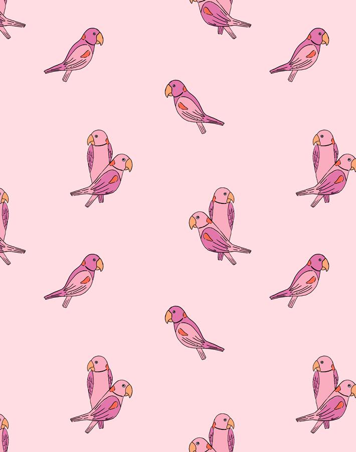 'small Alexandrine Parakeet' Wallpaper By Tea Collection - Ballet Slipper