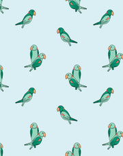 'small Alexandrine Parakeet' Wallpaper By Tea Collection - Pale