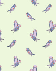 'small Alexandrine Parakeet' Wallpaper By Tea Collection - Pistachio