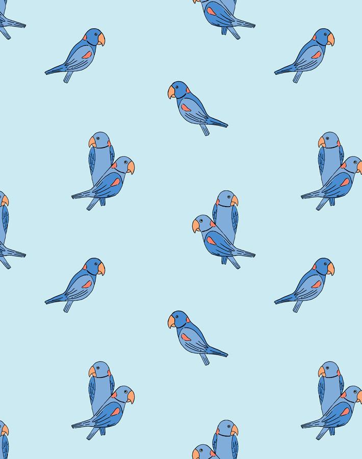 'small Alexandrine Parakeet' Wallpaper By Tea Collection - Sky