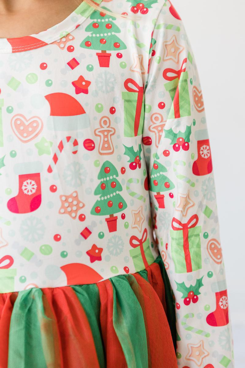 All I Want For Christmas L/s Tutu Dress