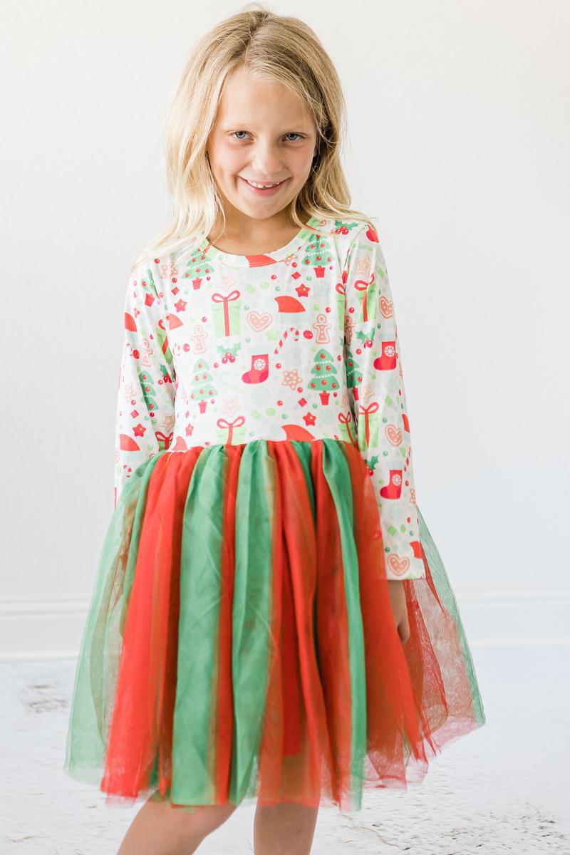 All I Want For Christmas L/s Tutu Dress