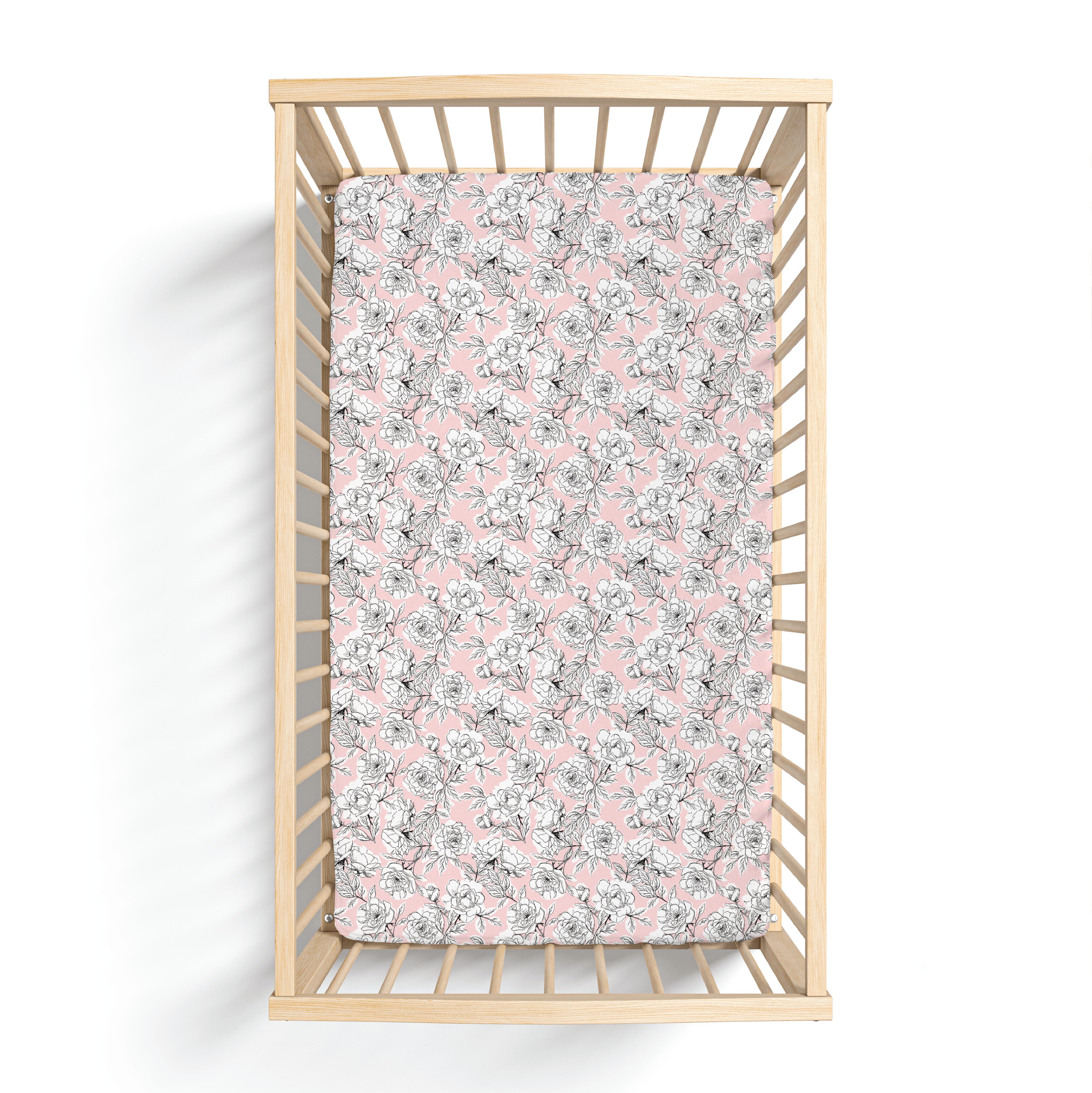 Allie Floral Bamboo Crib Sheet