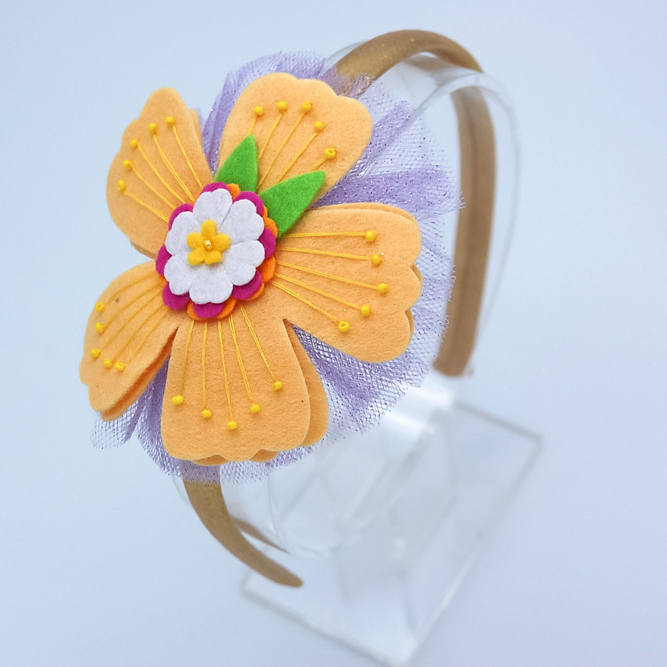 Aloha Headband- Sunshine Yellow And Lilac