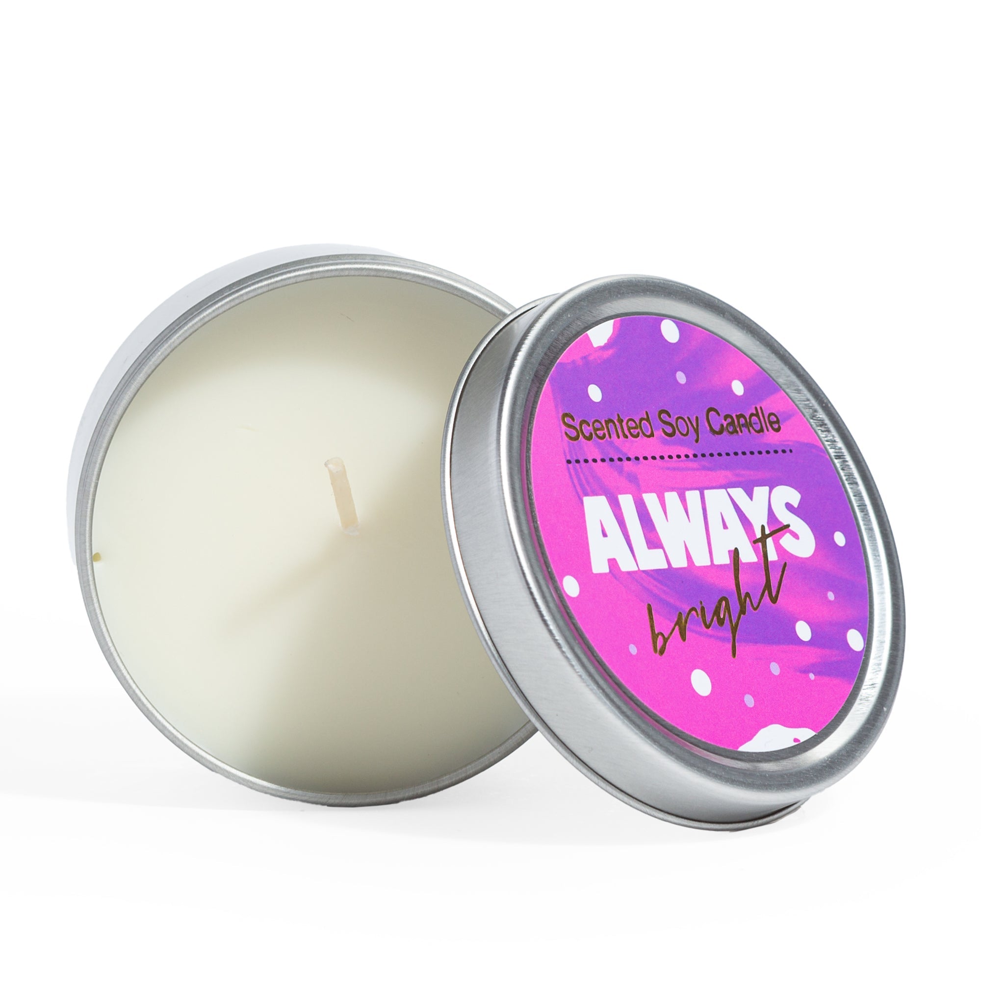 Trio Of Tin Soy Candle - Scented With Bergamot And Lavender Essential Oils