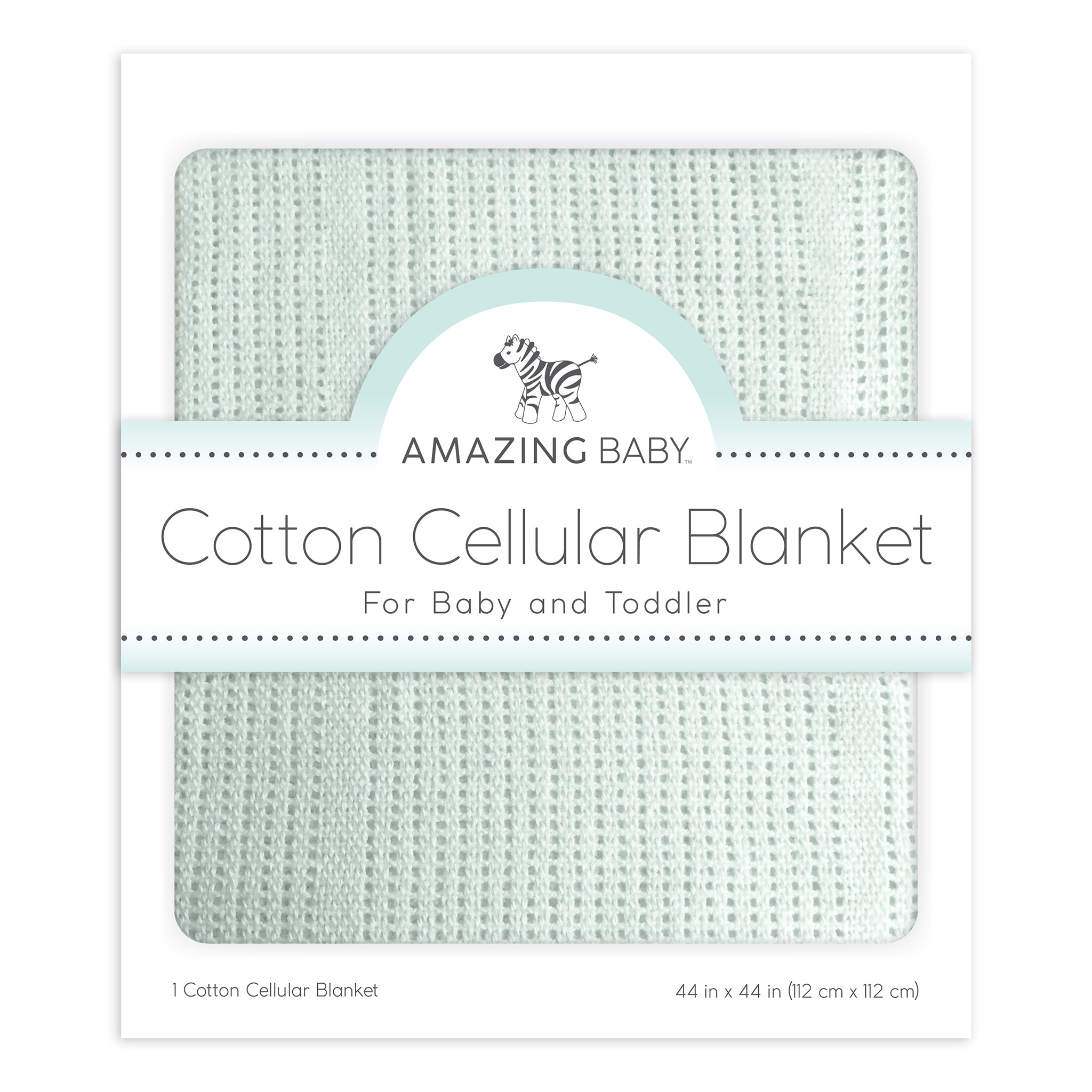 Amazing Baby - Cotton Cellular Blanket, Soft Seacrystal