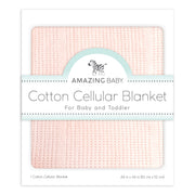 Amazing Baby - Cotton Cellular Blanket, Soft Pink