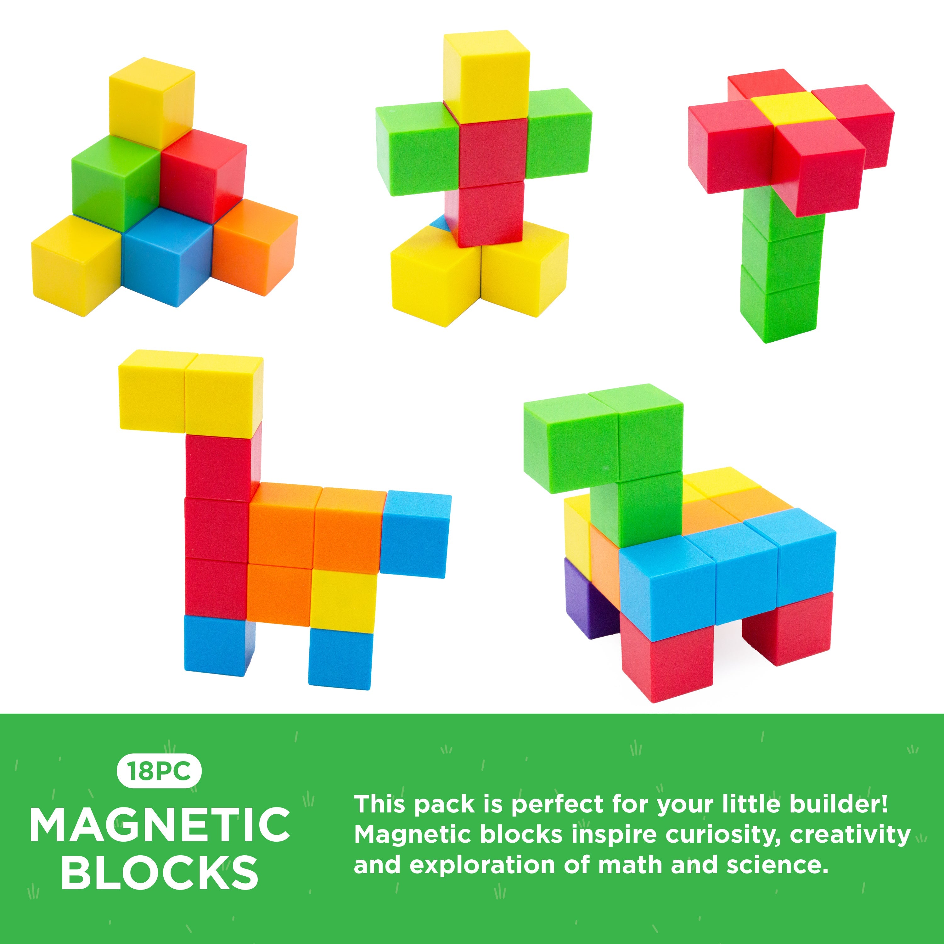 Bapronbaby 18pc Magnetic Blocks (ages 3+)