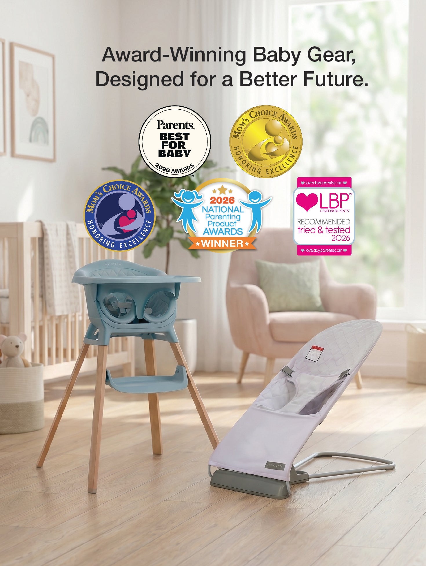 Evrloop Sustainable 3-in-1 High Chair - Design That Grows With Your Child