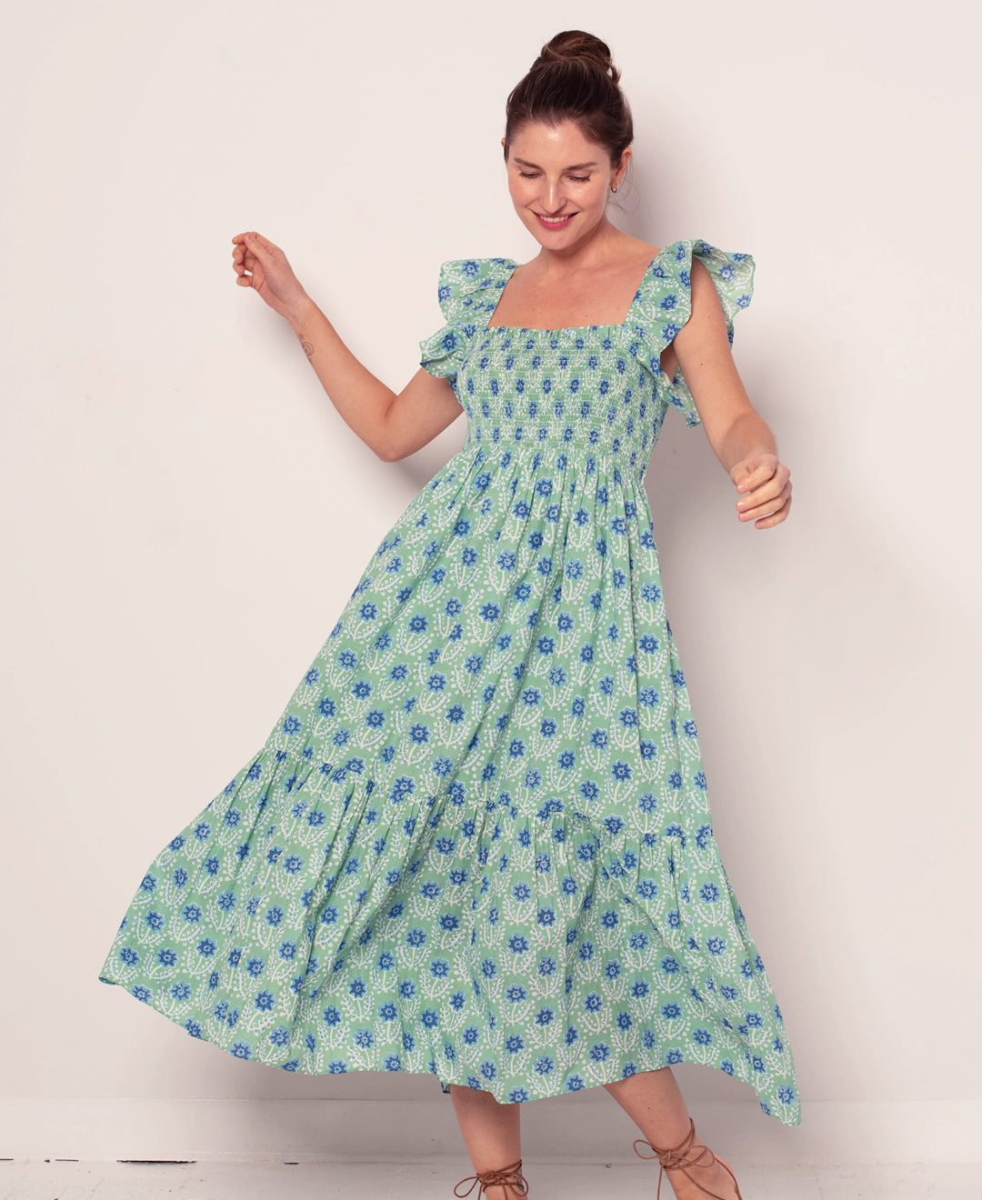 Amelia Dress Green And Blue Azalea