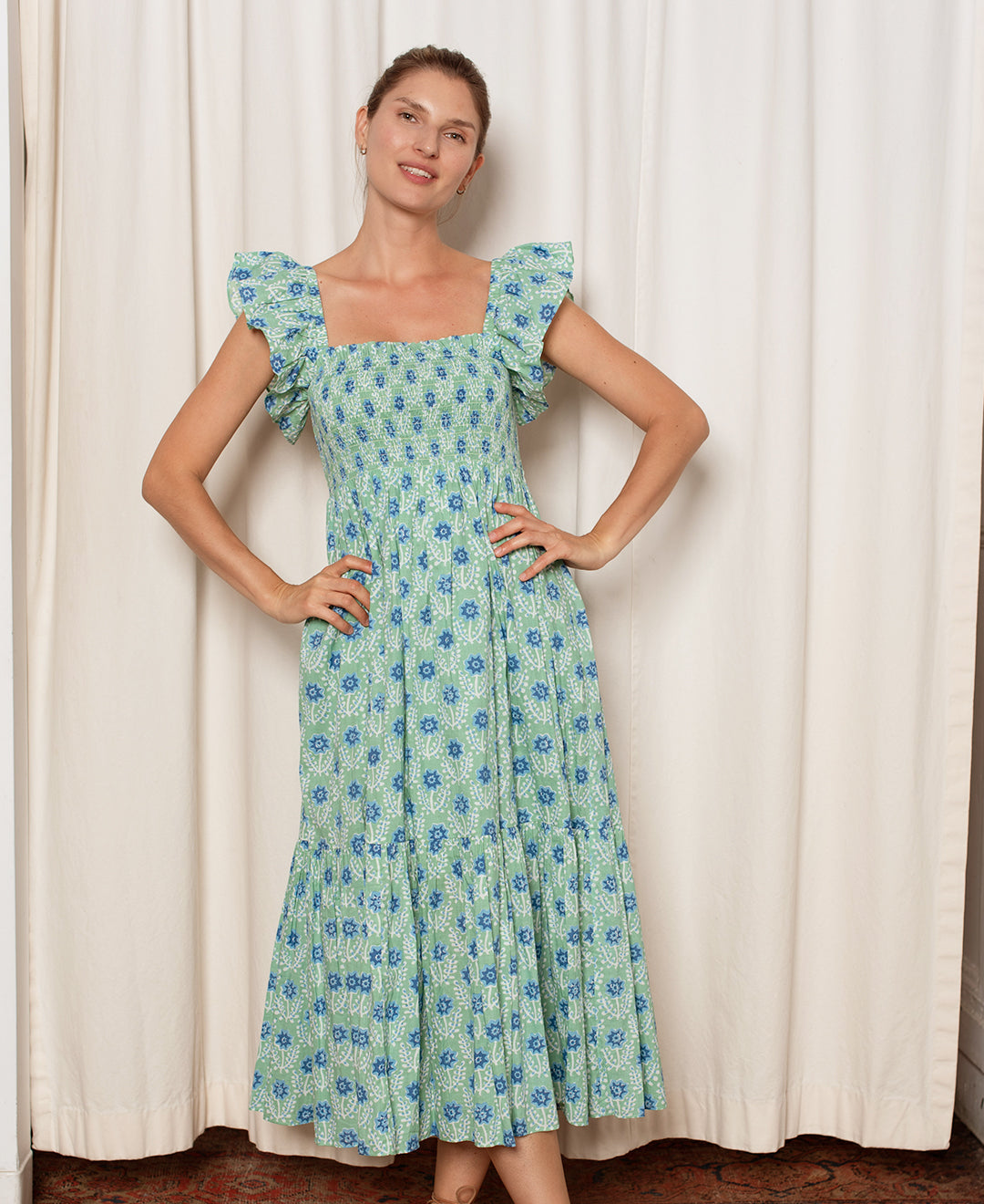 Amelia Dress Green And Blue Azalea