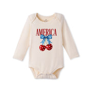 American Cherry Bamboo Baby Onesie