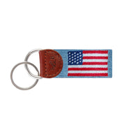 American Flag Key Fob (antique Blue)